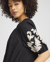 Poplin Embroidered Midi Dress | Chico's