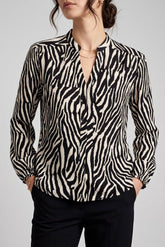Zebra Print Gauze Cotton Top