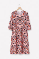 Printed A-Line Casual Dress