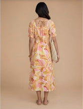 Dorothy Perkins Sweetheart Neck Puff Sleeve Printed Midi Dress