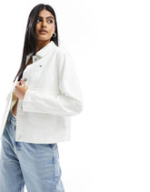 Tommy Jeans Garment Dyed Overshirt Jacket in White