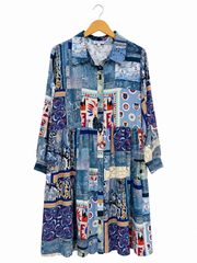 Multi Print Shirt Dress