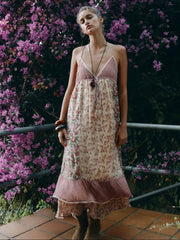 ZARA Women's Rose Flower Mix Pattern Long Dress