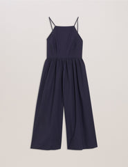 Squared Neck Strappy Cross Over Jumpsuit