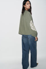 ZARA Embroidered Flowing Top