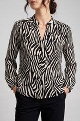 Zebra Print Gauze Cotton Top
