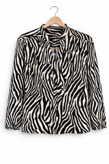 Zebra Print Gauze Cotton Top