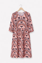 Printed A-Line Casual Dress