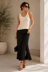 J Crew Crochet Shell Embellished Tank Top