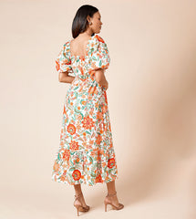 DOROTHY PERKINS Floral Poplin Twist Front Midaxi Dress