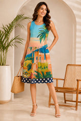 Tropical Paradise Scenic Maxi Dress
