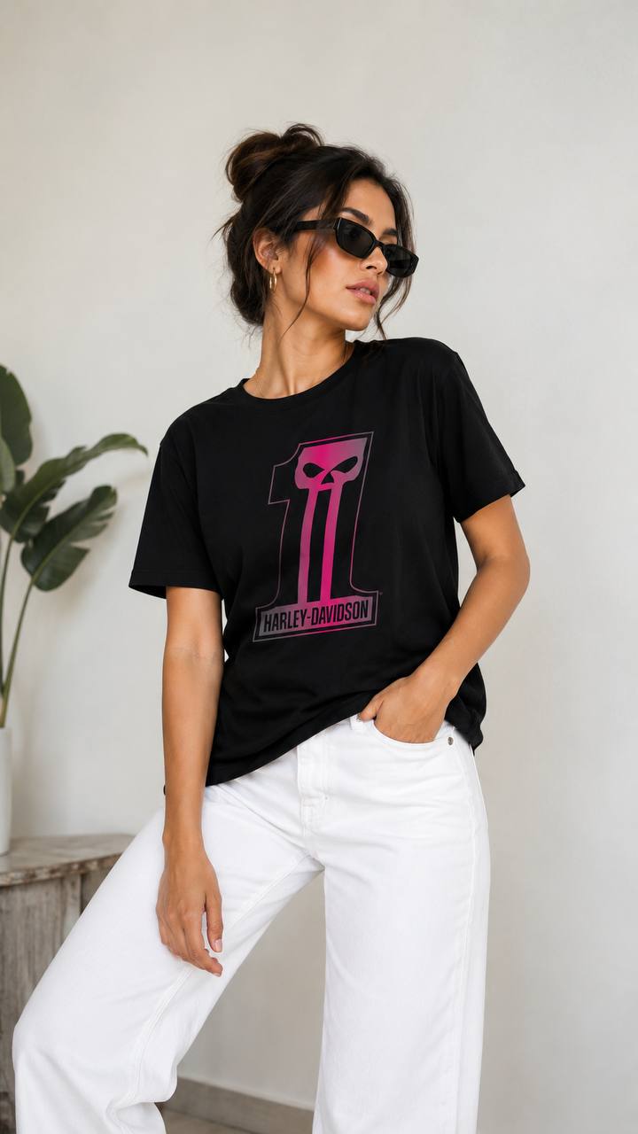 Harley-Davidson Women’s #1 Skull Graphic Tee