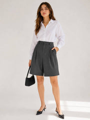 Tailored Pinstripe Bermuda Shorts