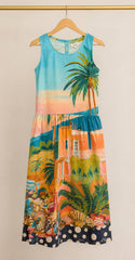 Tropical Paradise Scenic Maxi Dress